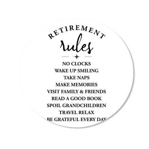 Retirement Rules – Embrace the Joy of a New Chapter - Magnet by skattia ilie