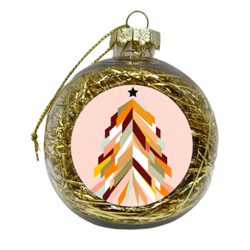 Retro Christmas Tree #festive - xmas bauble by Dominique Vari