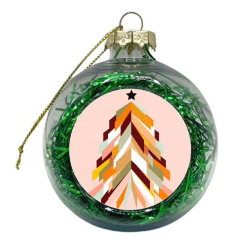 Retro Christmas Tree #festive - xmas bauble by Dominique Vari