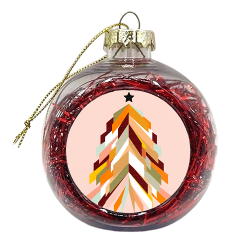Retro Christmas Tree #festive - xmas bauble by Dominique Vari