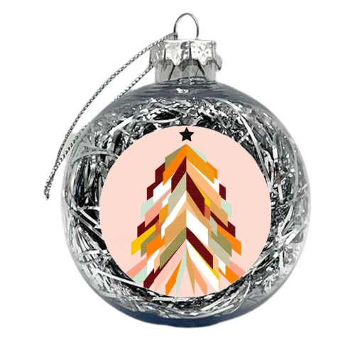 Retro Christmas Tree #festive - xmas bauble by Dominique Vari