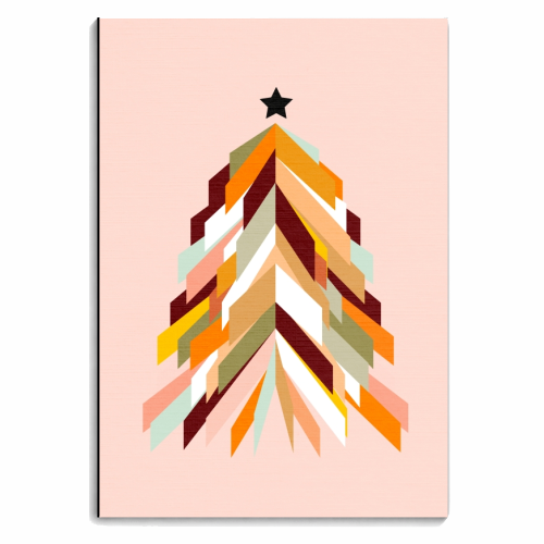 Retro Christmas Tree #festive - personalised A4, A5, A6 notebook by Dominique Vari