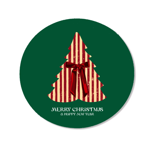 Retro Christmas Tree Greeting Illustration - Magnet by EZbie