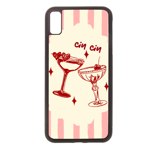Retro Cocktail Cheers Illustration - stylish phone case by EZbie