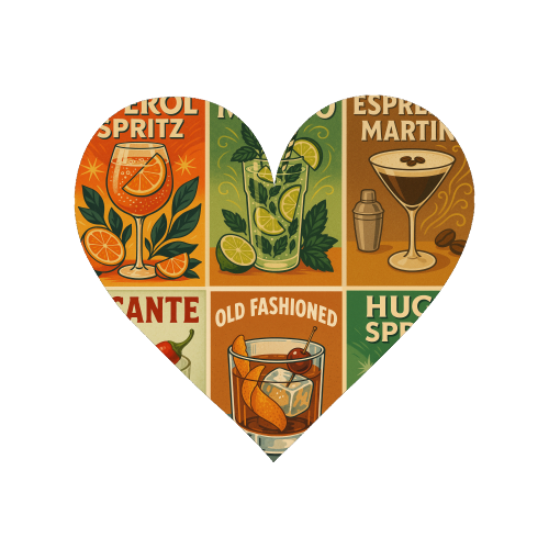 Retro Cocktail Posters - Magnet by Ms Doodle