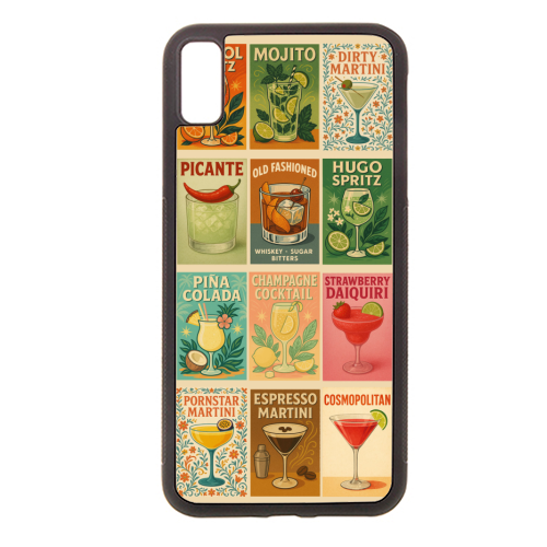 Retro Cocktail Posters - stylish phone case by Ms Doodle