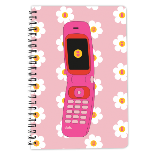 Retro Flipphone - personalised A4, A5, A6 notebook by Lucy Elliott