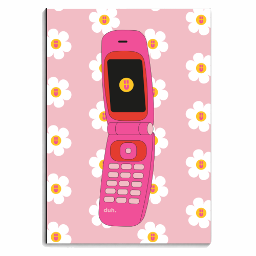 Retro Flipphone - personalised A4, A5, A6 notebook by Lucy Elliott