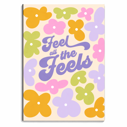 Retro Floral 'Feel all the Feels' - personalised A4, A5, A6 notebook by Dominique Vari