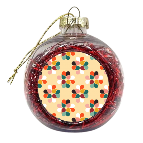 Retro geometry pattern - xmas bauble by Ania Wieclaw