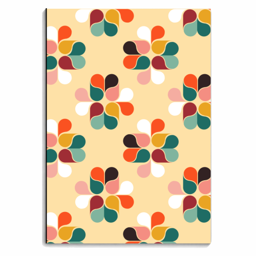 Retro geometry pattern - personalised A4, A5, A6 notebook by Ania Wieclaw