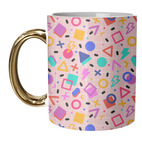 Retro Memphis Pattern - unique mug by Ania Wieclaw