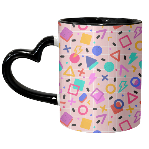 Retro Memphis Pattern - unique mug by Ania Wieclaw