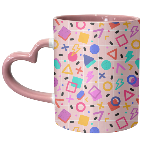 Retro Memphis Pattern - unique mug by Ania Wieclaw