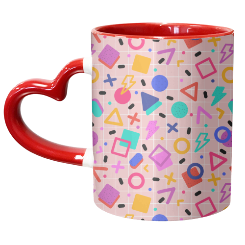 Retro Memphis Pattern - unique mug by Ania Wieclaw