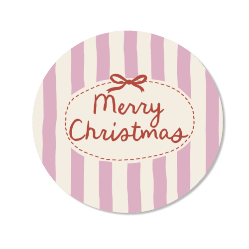 Retro Merry Christmas stripes - Magnet by Giddy Kipper