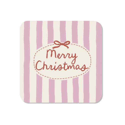 Retro Merry Christmas stripes - Magnet by Giddy Kipper