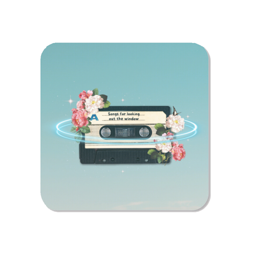 Retro Mixtape Floral Art - Magnet by OhMC! Designs