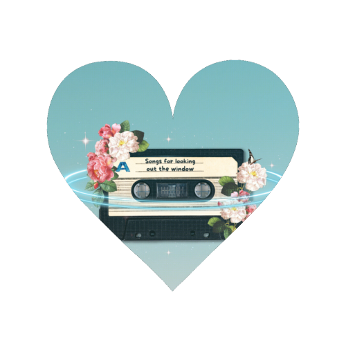 Retro Mixtape Floral Art - Magnet by OhMC! Designs