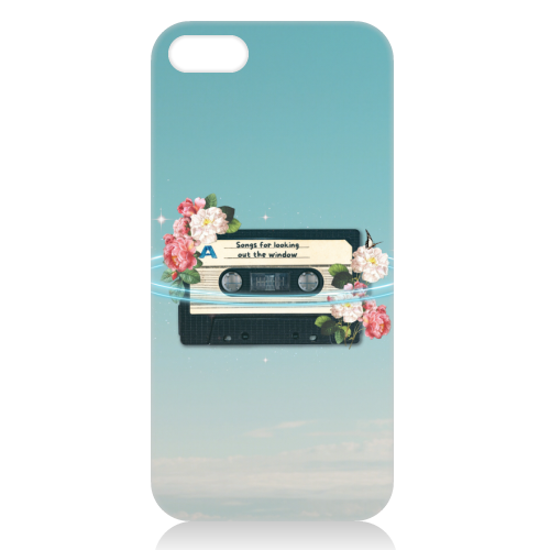 Retro Mixtape Floral Art - unique phone case by OhMC! Designs