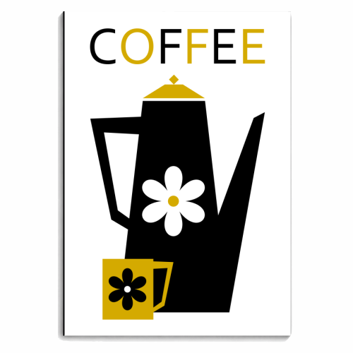 Retro Modern Coffee Pot - personalised A4, A5, A6 notebook by InspiredImages