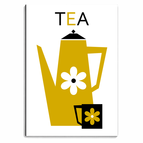 Retro Modern Tea Pot - personalised A4, A5, A6 notebook by InspiredImages