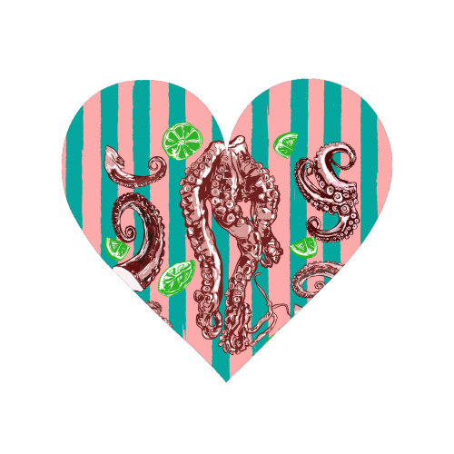 Retro Octopus Tentacles Illustration - Magnet by EZbie