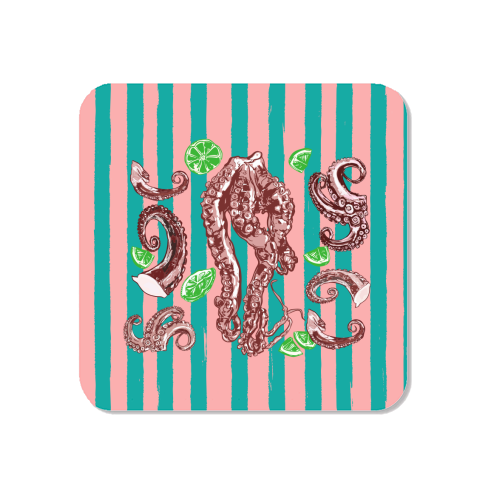 Retro Octopus Tentacles Illustration - Magnet by EZbie