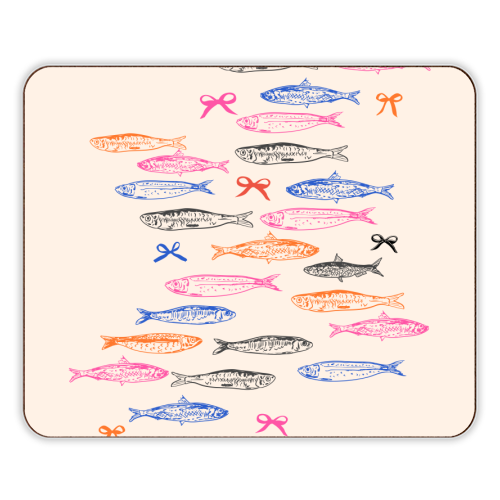 Retro Pastel Sardines Coquette - designer placemat by EZbie