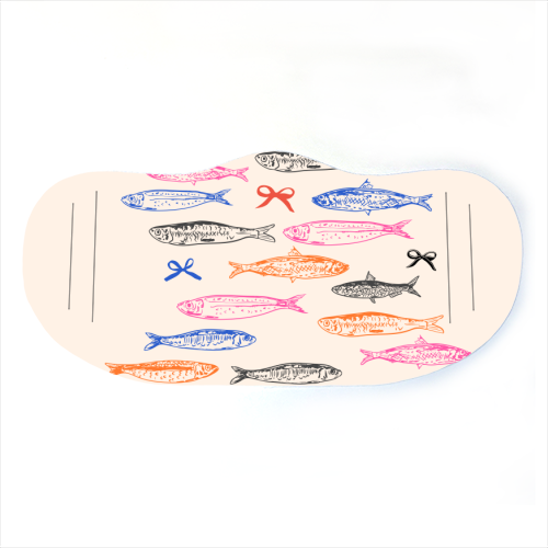 Retro Pastel Sardines Coquette - face cover mask by EZbie