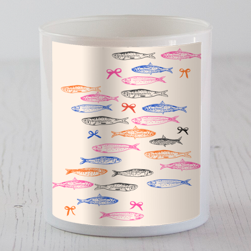 Retro Pastel Sardines Coquette - scented candle by EZbie