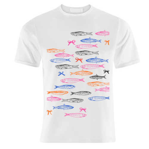Retro Pastel Sardines Coquette - unique t shirt by EZbie