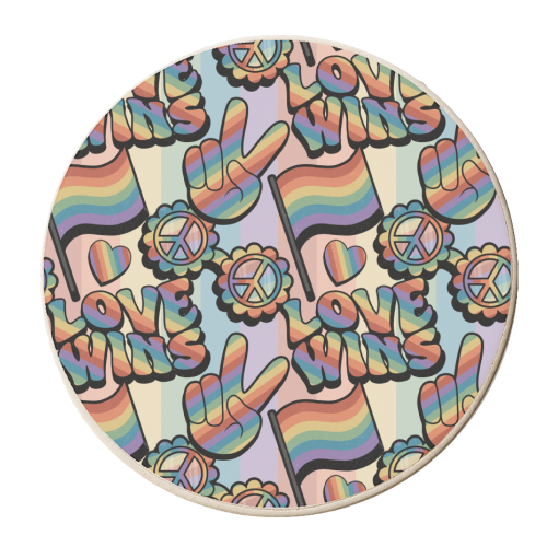 Retro Pride - personalised beer coaster by Amy Farmer