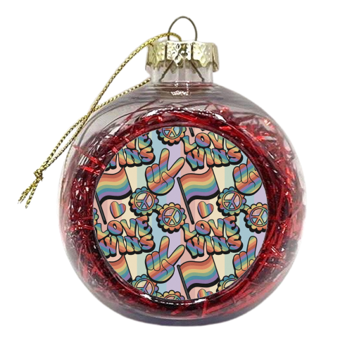 Retro Pride - xmas bauble by Amy Farmer