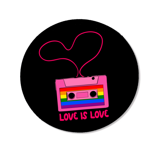Retro Rainbow Cassette – Love Is Love - Magnet by EZbie