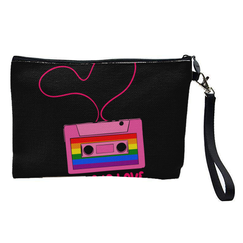 Retro Rainbow Cassette – Love Is Love - pretty makeup bag by EZbie