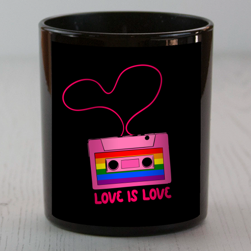 Retro Rainbow Cassette – Love Is Love - scented candle by EZbie
