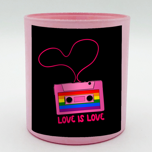 Retro Rainbow Cassette – Love Is Love - scented candle by EZbie