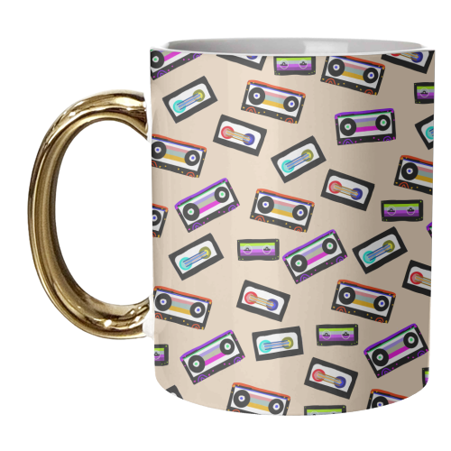 Retro Rainbow Cassette Tapes #1 #wall #art - unique mug by Anita Bella Jantz