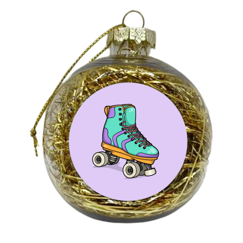 Retro Roller Skates - xmas bauble by Amy Farmer