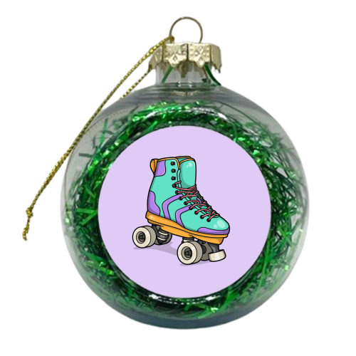Retro Roller Skates - xmas bauble by Amy Farmer