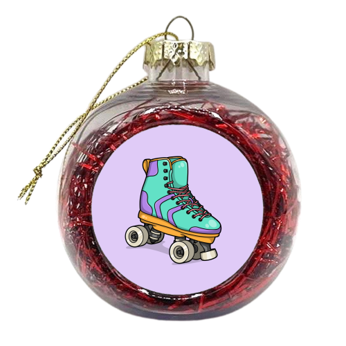 Retro Roller Skates - xmas bauble by Amy Farmer