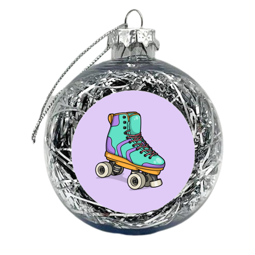 Retro Roller Skates - xmas bauble by Amy Farmer