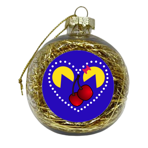 Retro Romance - xmas bauble by Kim Doodle