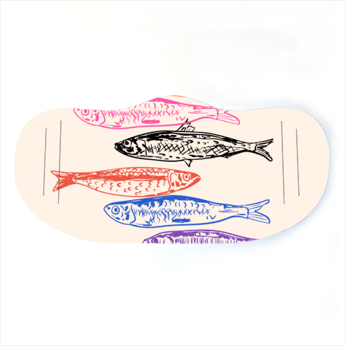 Retro Sardines - face cover mask by EZbie