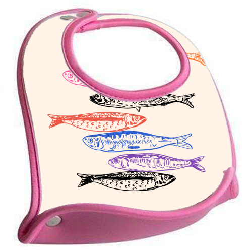 Retro Sardines - feeding bib by EZbie