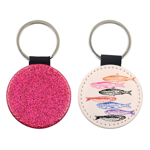 Retro Sardines - keyring by EZbie