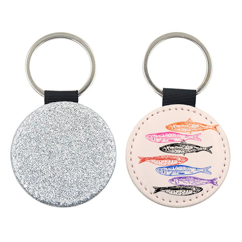 Retro Sardines - keyring by EZbie