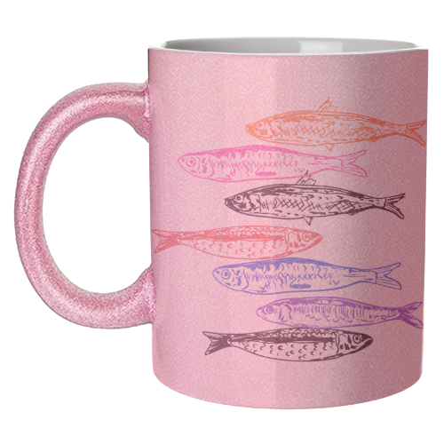 Retro Sardines - unique mug by EZbie