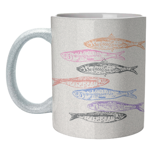 Retro Sardines - unique mug by EZbie